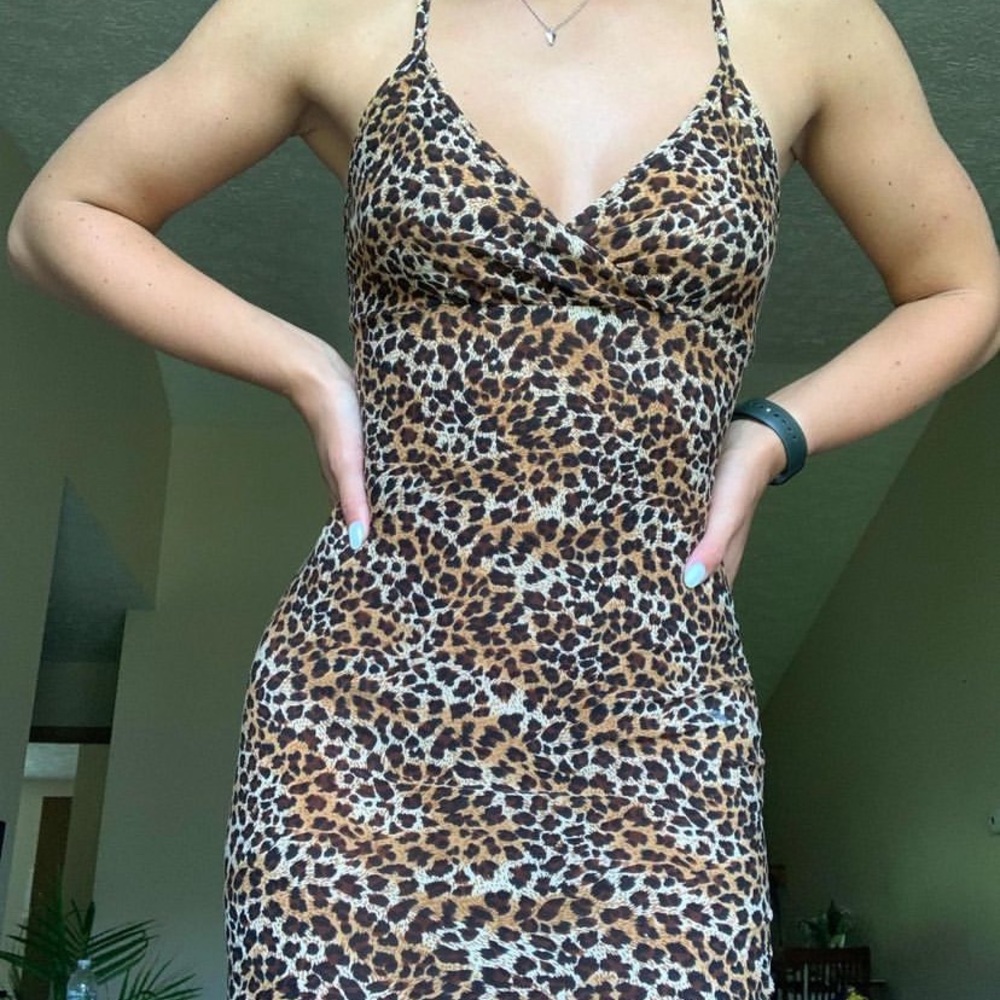 cheetah mini dress